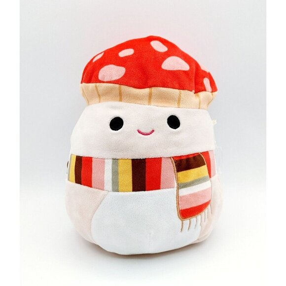 SQUISHMALLOW 10" MALCOLM the MUSHROOM w/ SCARF PLUSH STUFFED ANIMAL - Picture 1 of 4